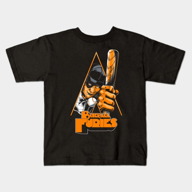 Baseball Furies - Clockwork Orange - Cult Movie Kids T-Shirt by Nemons